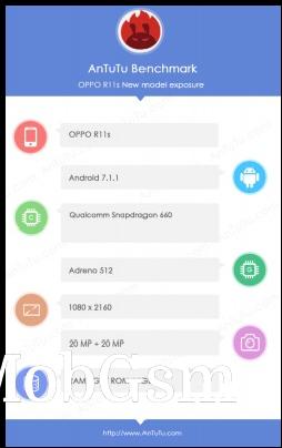 Oppo R11s specs by AnTuTu