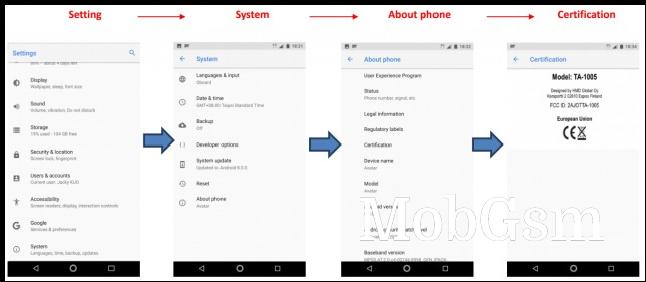 Nokia 9 About screen (from FCC)