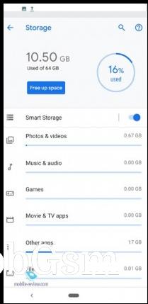 Screenshots from the settings menu