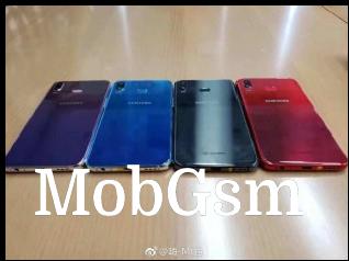 Galaxy A6s in different colors back and front