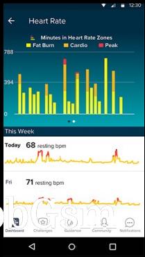 Fitbit app with the Inspire band