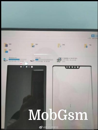 Alleged glass panel for Mate 30 Pro