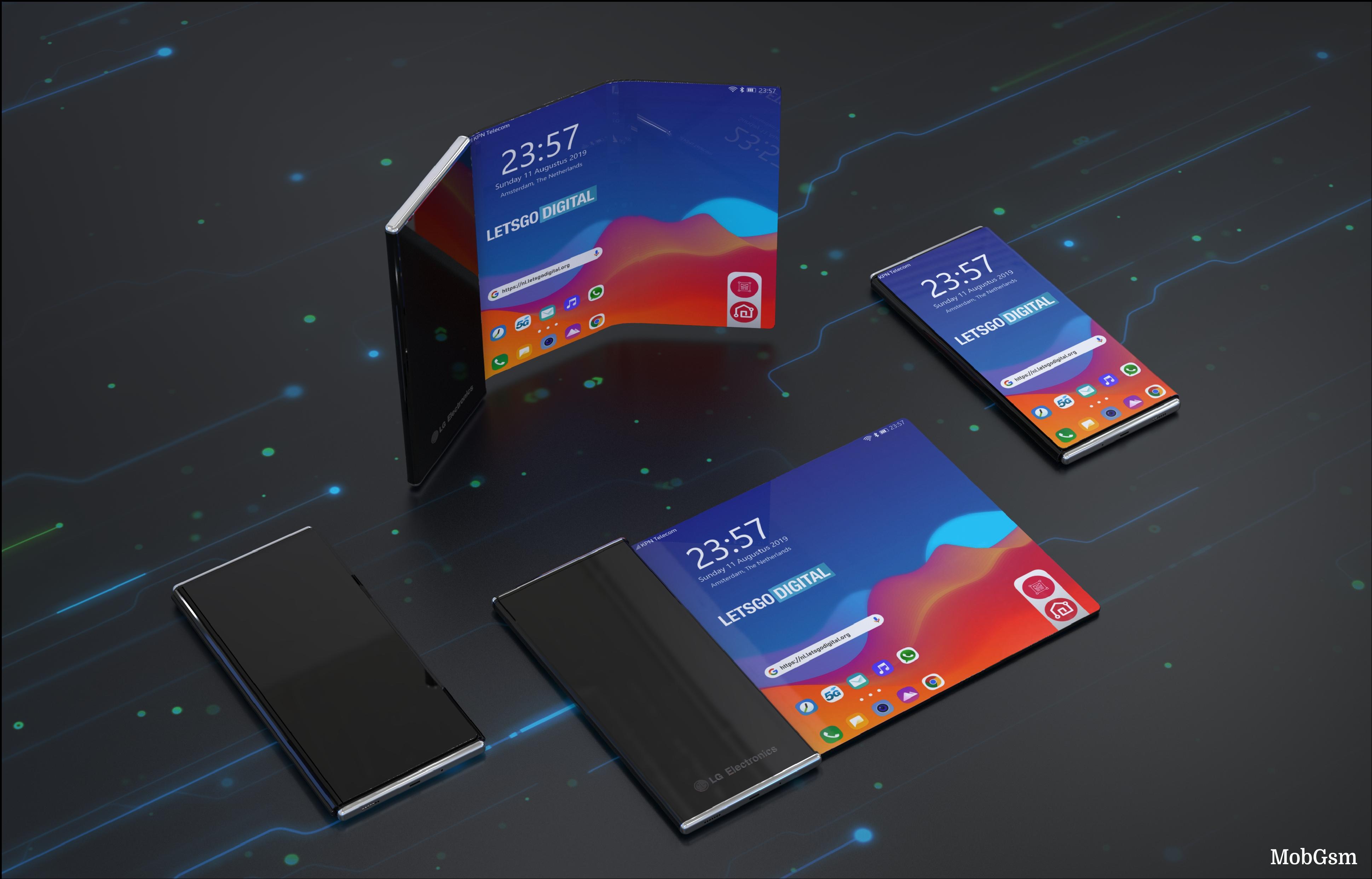 LG's rollable smartphone pictured in 3D renders