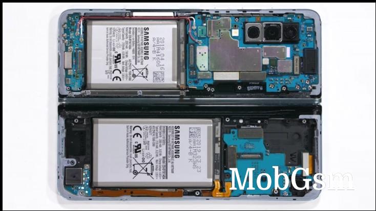 Galaxy Fold battery placement 