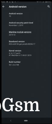 Sony Xperia 1 running Android 10 (build number 55.1.A.0.748)