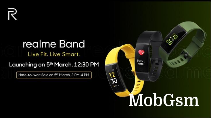 Realme Band unveiled with HR monitoring, notifications and 9 day battery life