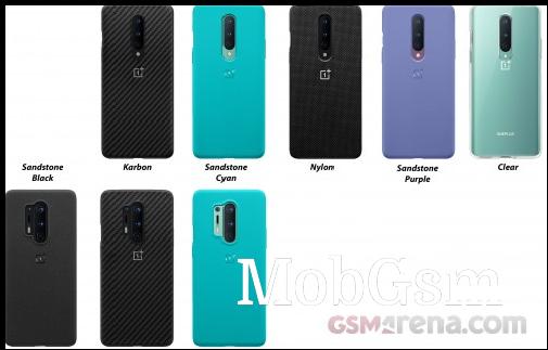 OnePlus 8 and 8 Pro cases, including new colors for the sandstone texture