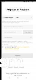 You can sign up with the Realme Link app using either mobile phone number or email