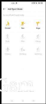 Total available Sports Modes
