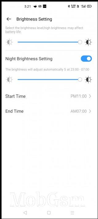 Adjust display brightness from the Realme Link app