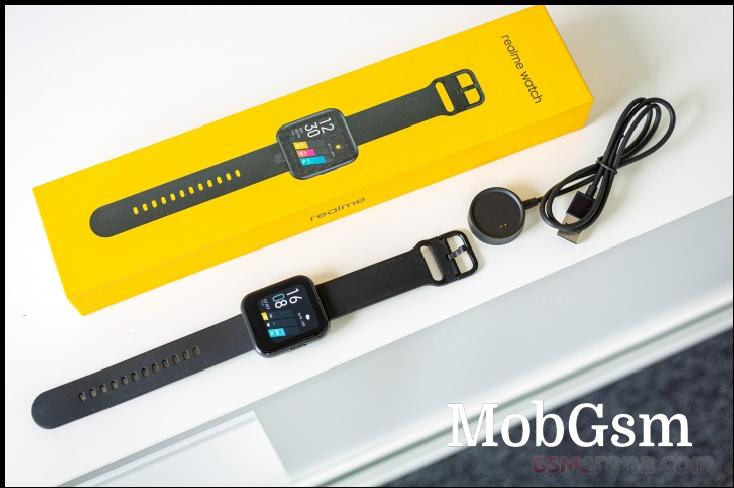 Realme Watch with its circular charger