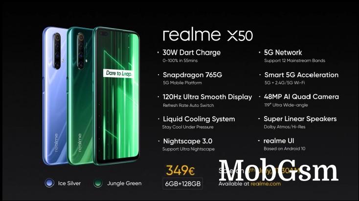 Realme X50 5G now available in Europe, is actually the X50m model