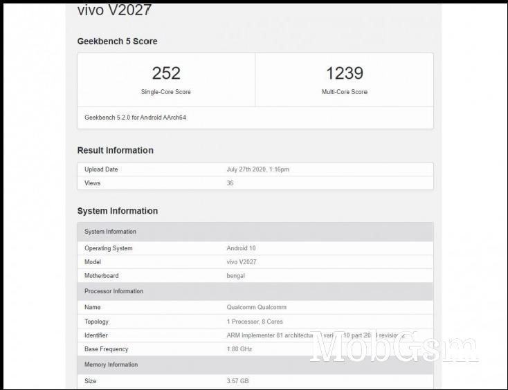 vivo Y20 is on the way with the Snapdragon 460 at the helm