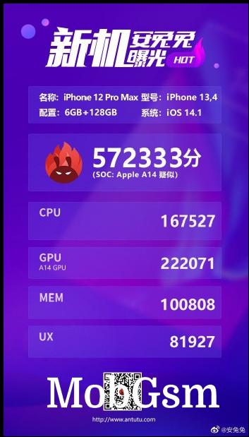 iPhone 12 Pro Max surfaces on AnTuTu with Apple