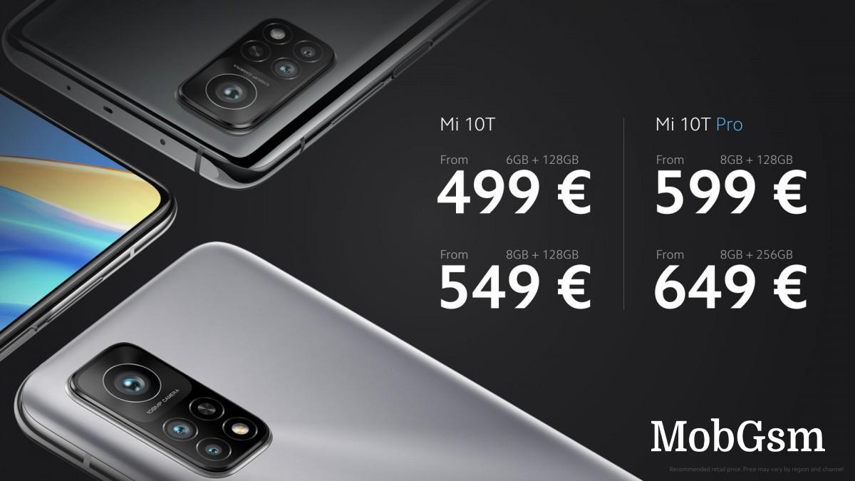 Xiaomi Mi 10T and 10T Pro are S865-powered phones with 144Hz adaptive displays