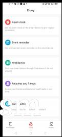 Amazfit Bip S Lite data and settings in Zepp for Android