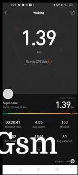 Workout data