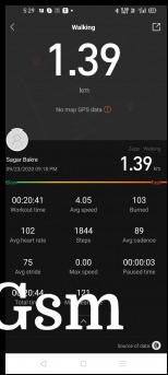 Workout data