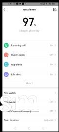 Amazfit Neo data and settings in Amazfit