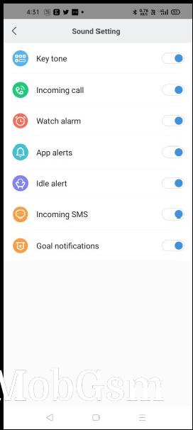 Sound settings