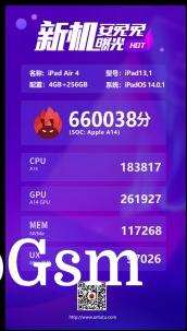 AnTuTu tests Apple A14 chipset: iPad Air (2020)