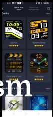 Custom watch faces available on Amazfit