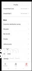 Amazfit Bip U data and settings in Amazfit