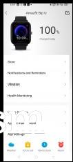 Amazfit Bip U data and settings in Amazfit