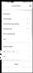 Amazfit Bip U data and settings in Amazfit