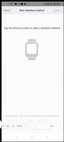 The Bip U supports custom vibration alerts