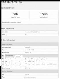 GeekBench 5: MT6893