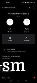 OnePlus Buds UI is integrated within the Bluetooth settings