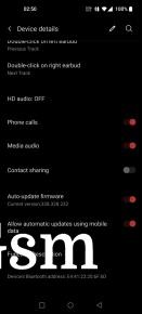 OnePlus Buds UI is integrated within the Bluetooth settings