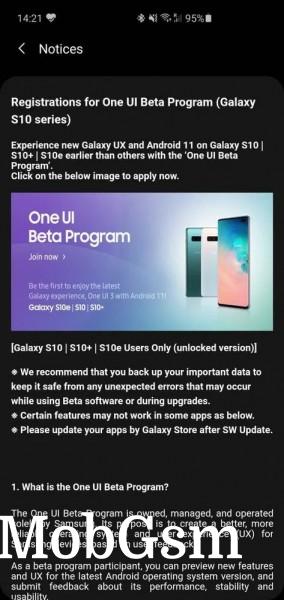 Samsung opens One UI 3.0 beta program for the Galaxy S10 series