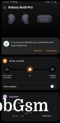 Galaxy Buds Pro features within Galaxy Wearable app