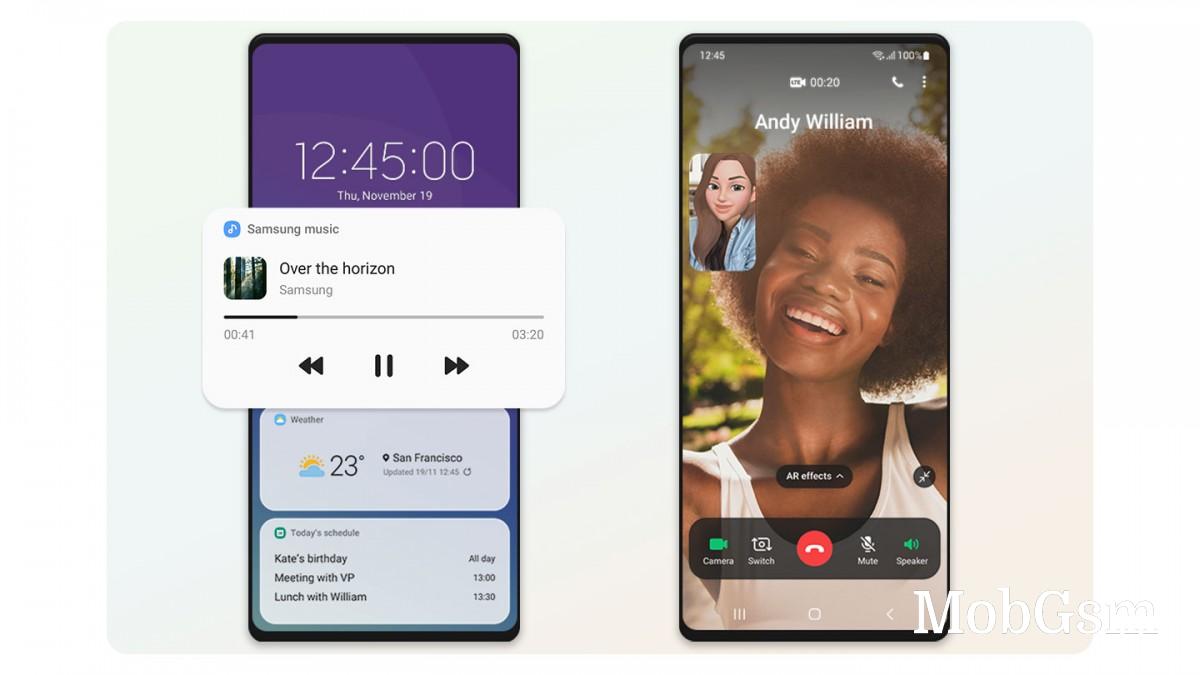 Widgets on the lockscreen and Edge-to-edge full screen video call layout