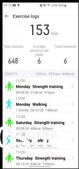 Exercise logs