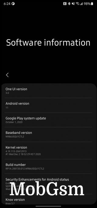 Android 11-based One UI 3.0 stable update for Note20 Ultra 5G