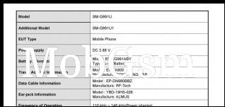 Samsung Galaxy S21 (SM-G991U) on FCC