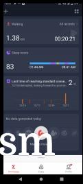 Amazfit Stratos 3 data and settings in Zepp for Android