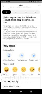 Sleep data
