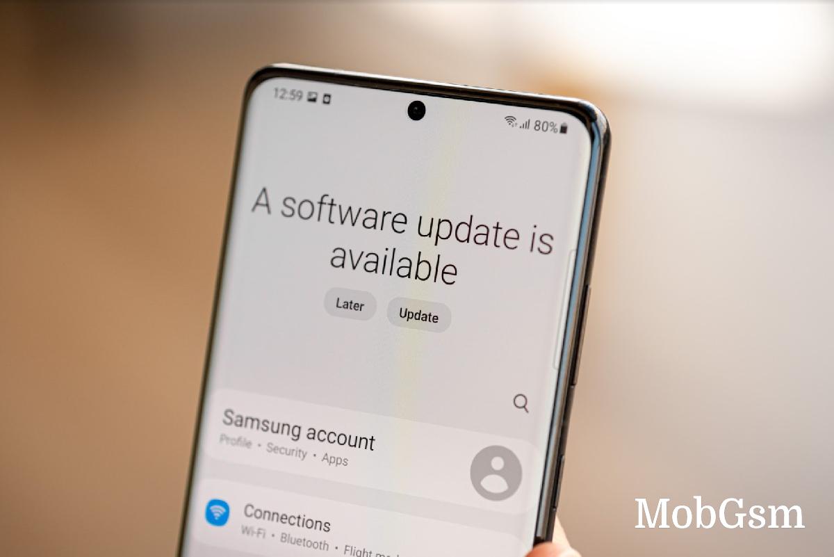 Update notification on a Samsung Galaxy S21 Ultra