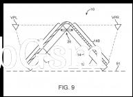 Schematics from an Apple patent on foldable phone design