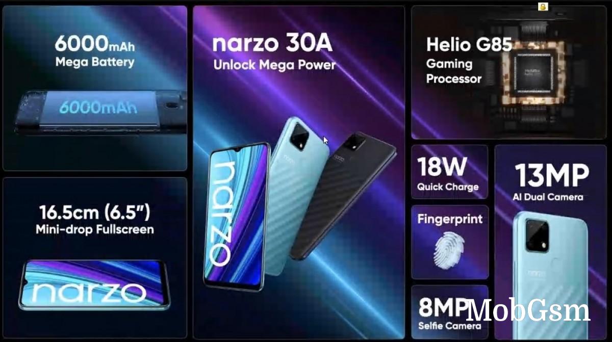 Realme unveils Narzo 30 Pro, its first 5G phone and first with a 120 Hz screen, plus the Narzo 30A