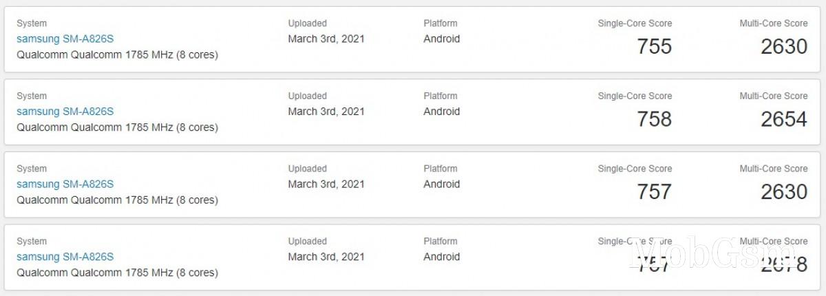 Samsung Galaxy A82 5G pops up on Geekbench with Snapdragon 855+