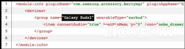 Galaxy Buds2 moniker from Galaxy Wearable APK teardown