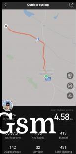 Zepp app and workout data metrics with GPS