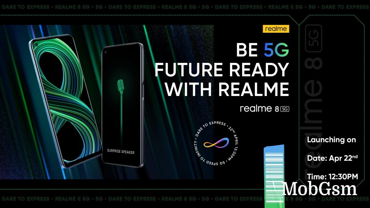 Realme 8 5G Indian launch set for April 22