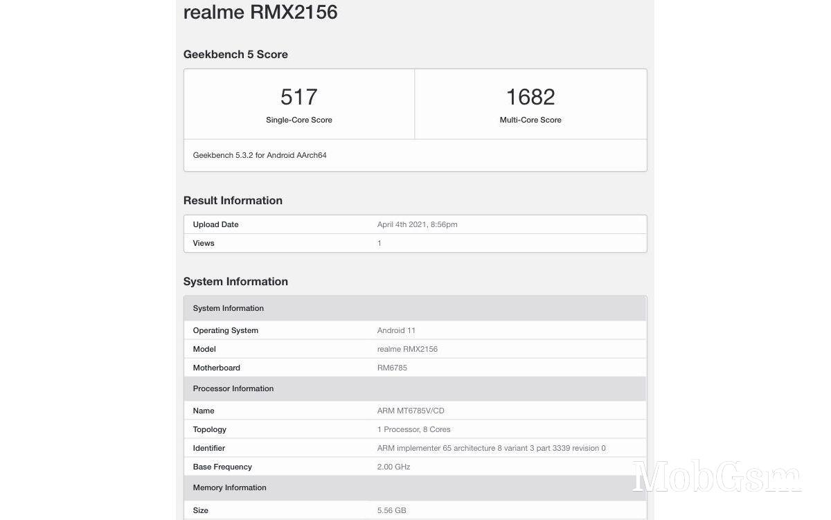 Realme Narzo 30 cruises through Geekbench with Helio G95 on board