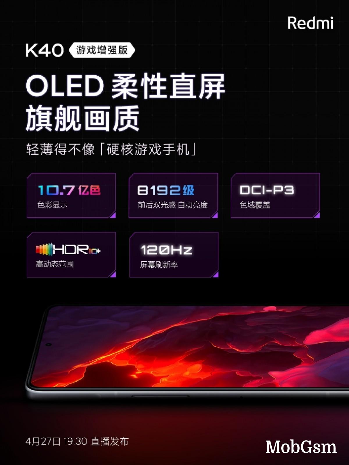 Redmi K40 Gaming to have trendy OLED with 120 Hz refresh rate